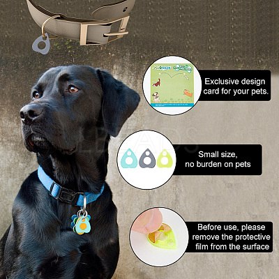 42Pcs 3 Colors Transparent Blank Acrylic Pet Dog ID Tag PALLOY-AB00046-1