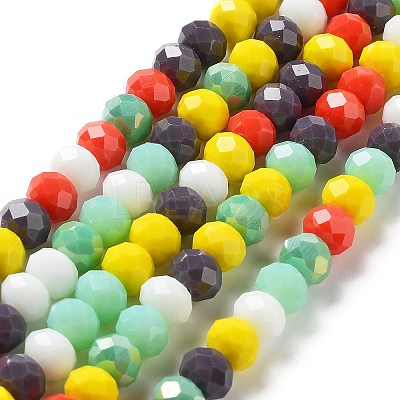 Glass Beads Strands EGLA-A034-M8mm-43-1