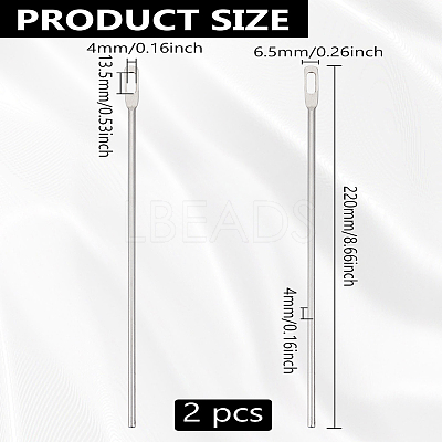 2Pcs Stainless Steel Sewing Needle Devices TOOL-LP0001-06-1