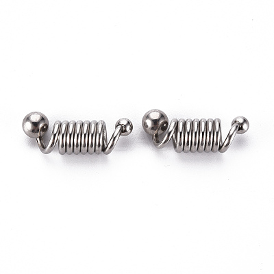 Tarnish Resistant 304 Stainless Steel Coil Cord Ends STAS-T052-37P-1