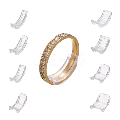 8Pcs 8 Sizes Plastic Invisible Ring Size Adjuster X-TOOL-H005-01-1