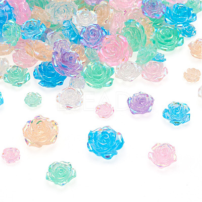 300Pcs 3 Style Transparent Resin Cabochons CRES-YS0001-05-1