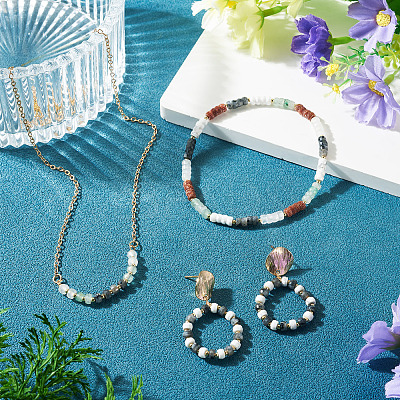 50Pcs Natural Howlite Beads G-TAD0001-09-1