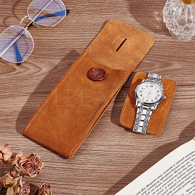 Rectangle Imitation Leather Single Watch Pouch Storage Bags ABAG-WH0051-07-1