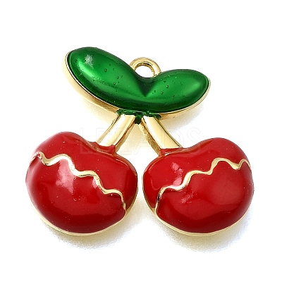 Brass Enamel Pendants KK-K427-14B-01-1