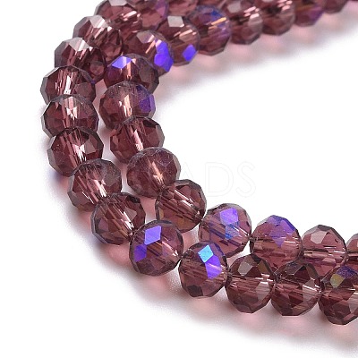 Electroplate Glass Beads Strands EGLA-A034-T6mm-L14-1