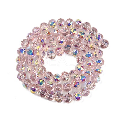 Transparent Electroplate Glass Beads Strands EGLA-N002-34C-C18-1