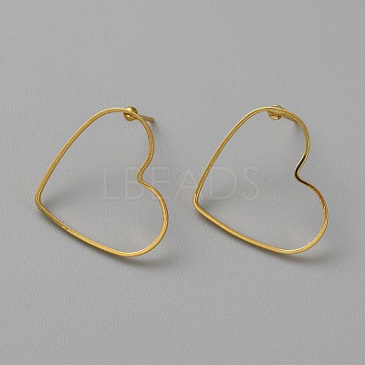 Golden Brass Hollow Geometry Stud Earrings EJEW-WH0012-127J-1