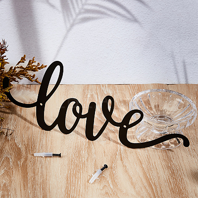 Iron Art Word Love Wall Ornaments HJEW-WH20004-18EB-1