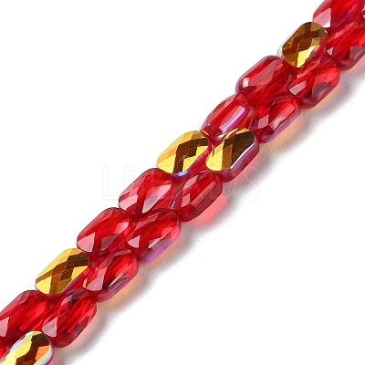 Transparent Electroplate Glass Beads Strands GLAA-Q099-G01-M02-1