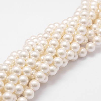 Shell Pearl Bead Strands X-BSHE-L026-03-6mm-1
