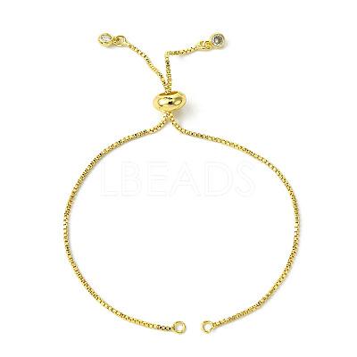 5Pcs Rack Plating Adjustable Brass Slider Bracelet Making MAK-FS0001-03G-1