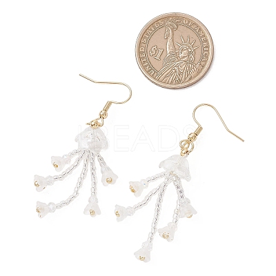 Glass Seed & Glass Beaded Dangle Earrings EJEW-MZ00687-02-1