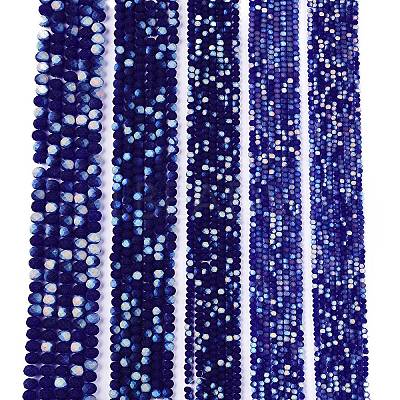 Transparent Glass Beads Strands X-EGLA-A044-T8mm-MB06-1