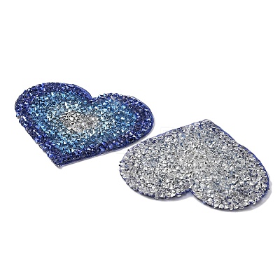 Heart Hotfix Rhinestone Iron on Patches LS-DIY-WH0308-193B-1