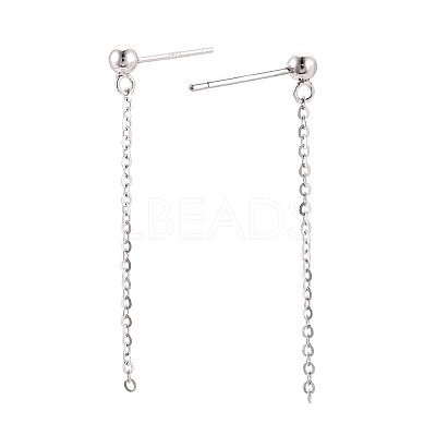 925 Sterling Silver Stud Earring Findings STER-N016-56P-1
