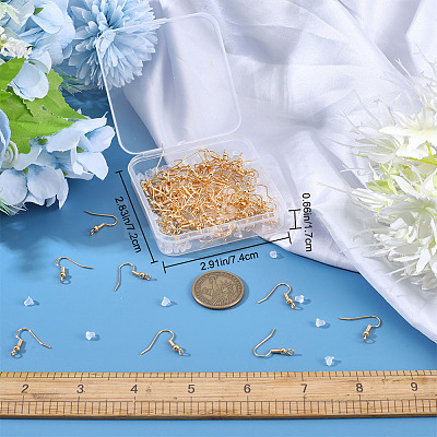 110Pcs Brass French Hooks with Coil and Ball KK-CN0002-35-1