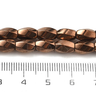 Electroplated Synthetic Magnetic Hematite Beads Strands G-P545-G01-02D-1