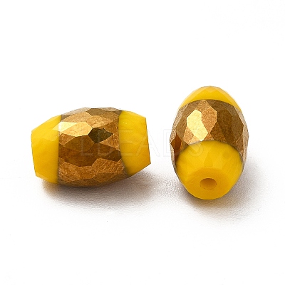 Opaque Electroplate Glass Beads EGLA-H003-02G-03-1