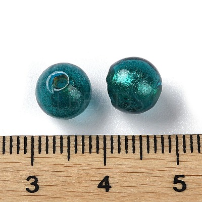 Handmade Gold Sand Lampwork Beads Strand LAMP-Z007-07C-1