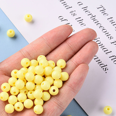 Opaque Acrylic Beads MACR-S370-C8mm-A10-1