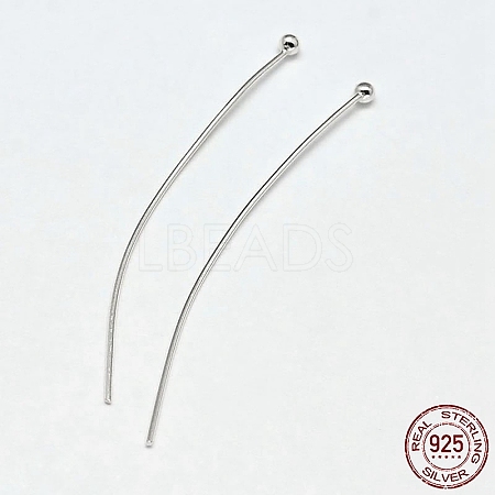 925 Sterling Silver Ball Head Pins STER-F018-03N-03-1