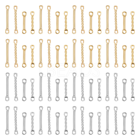 Unicraftale 80Pcs 8 Styles 201 Stainless Steel Connector Charms STAS-UN0055-55-1