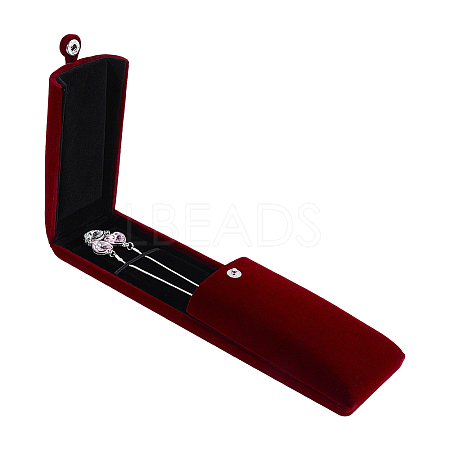 Velvet Jewelry Packing Boxes for Necklaces CON-WH0085-226B-01-1