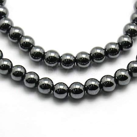 Grade AAA Magnetic Synthetic Hematite Round Bead Strands G-G644-B-11-1