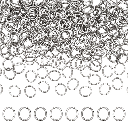 300Pcs 304 Stainless Steel Open Jump Rings STAS-UN0063-41B-1