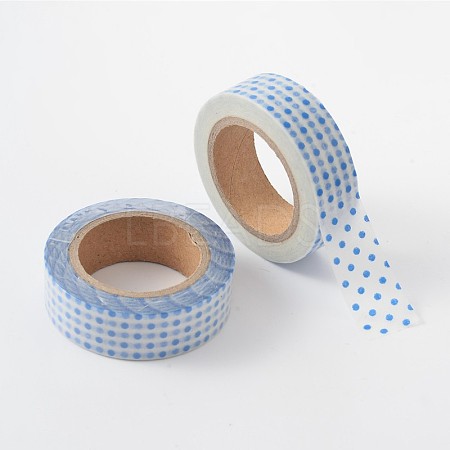 Polka Dot Pattern DIY Scrapbook Decorative Adhesive Tapes DIY-F003-09-1