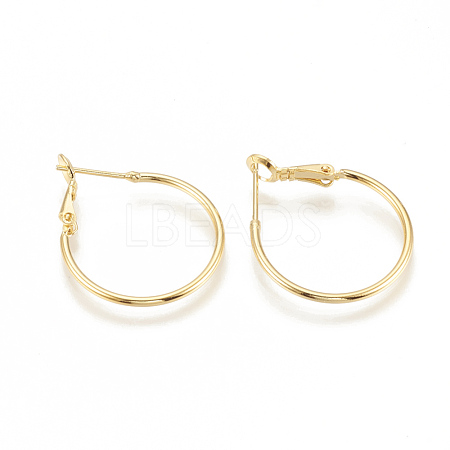 Brass Hoop Earrings Y-KK-S341-84-1