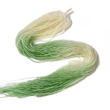Transparent Gradient Color Glass Beads Strands GLAA-H021-01A-13-1