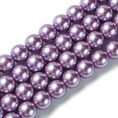 Eco-Friendly Glass Pearl Beads Strands HY-A008-14mm-RB056-1