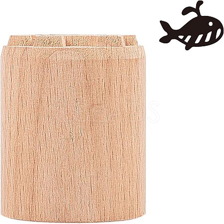 Wood Wax Seal Stamp AJEW-WH0122-002-1