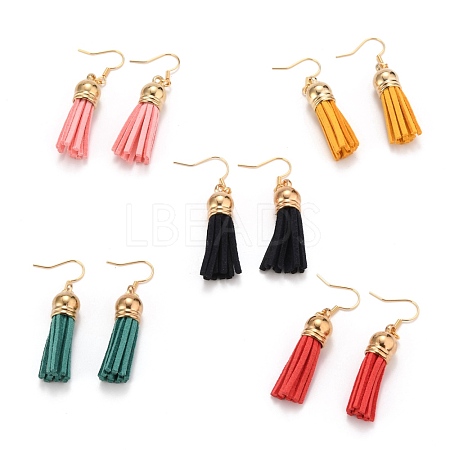 Faux Suede Tassel Earrings EJEW-JE04397-1