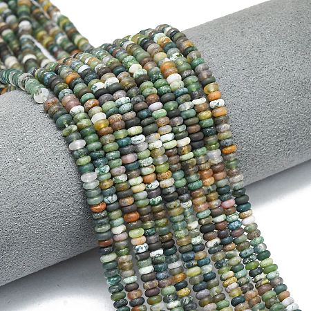 Natural Indian Agate Beads Strands G-P575-A08-4x2mm-1