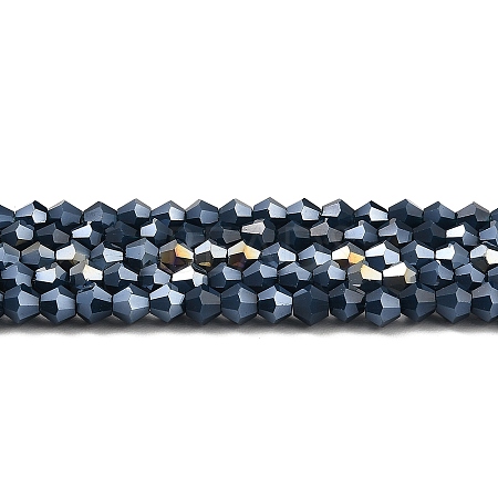 Opaque Solid Color Electroplate Glass Beads Strands X1-GLAA-F029-P4mm-A09-1