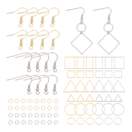 Geometry Charm Drop Earring DIY Making Kit DIY-UN0003-01-1
