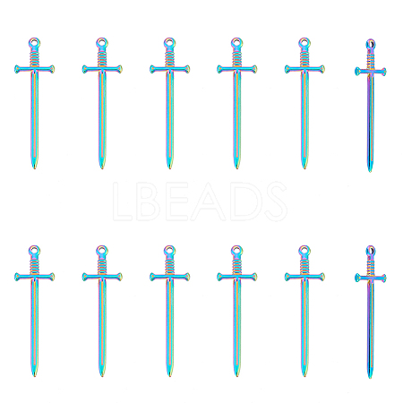 Unicraftale 16Pcs 304 Stainless Steel Pendants STAS-UN0042-58-1