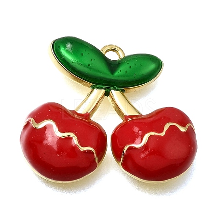 Brass Enamel Pendants KK-K427-14B-01-1
