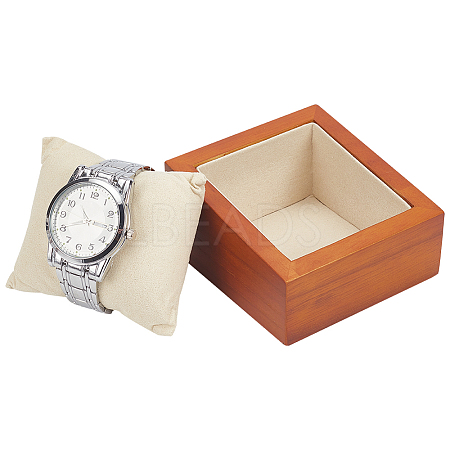 Rectangle Wooden Watch Display Stands ODIS-WH0017-110B-1