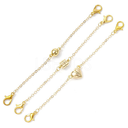 3Pcs 3 Styles Brass Magnetic Clasps AJEW-JB01295-1