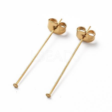 Ion Plating(IP) 304 Stainless Steel Flat Head Pins with Ear Nuts STAS-L244-02I-G01-1