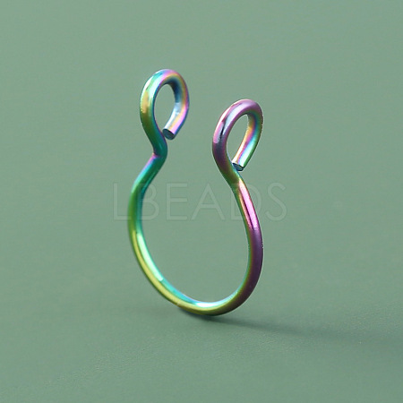 304 Stainless Steel Clip on Nose Rings WG032BD-07-1