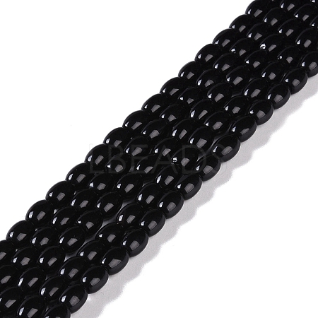 Natural Black Onyx(Dyed & Heated) Beads Strands G-NH0011-I05-01-1