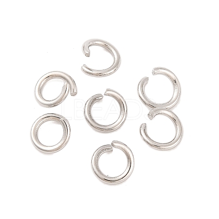 Tarnish Resistant 304 Stainless Steel Open Jump Rings STAS-R049-6x1mm-1