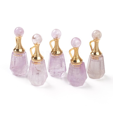 Faceted Natural Amethyst Pendants G-H252-A03-1