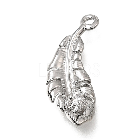 Brass Micro Pave Clear Cubic Zirconia Charms KK-CBA15EE-06P-1