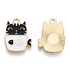 Golden Plated Alloy Enamel Pendants ENAM-T009-90D-RS-1